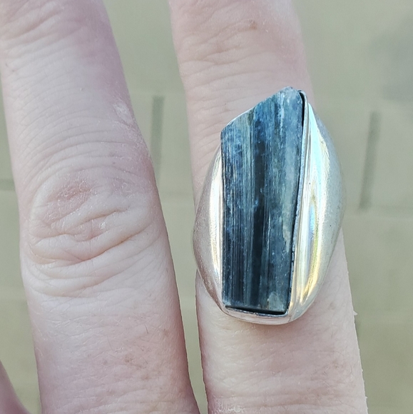 New Men's Kyanite 925 Silver Statement Ring. - Picture 4 of 12